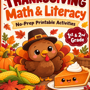 Thanksgiving Math & Literacy Activities | No-Prep Printables for 1st & 2nd Grade